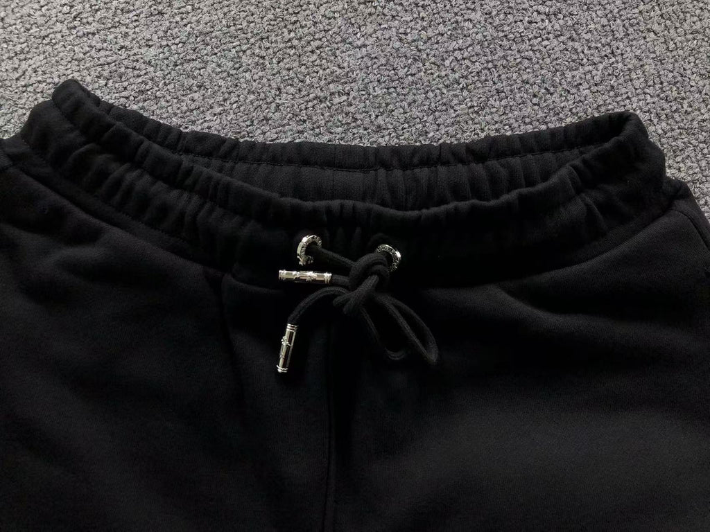 Black Cross Patch Black Sweatpants™