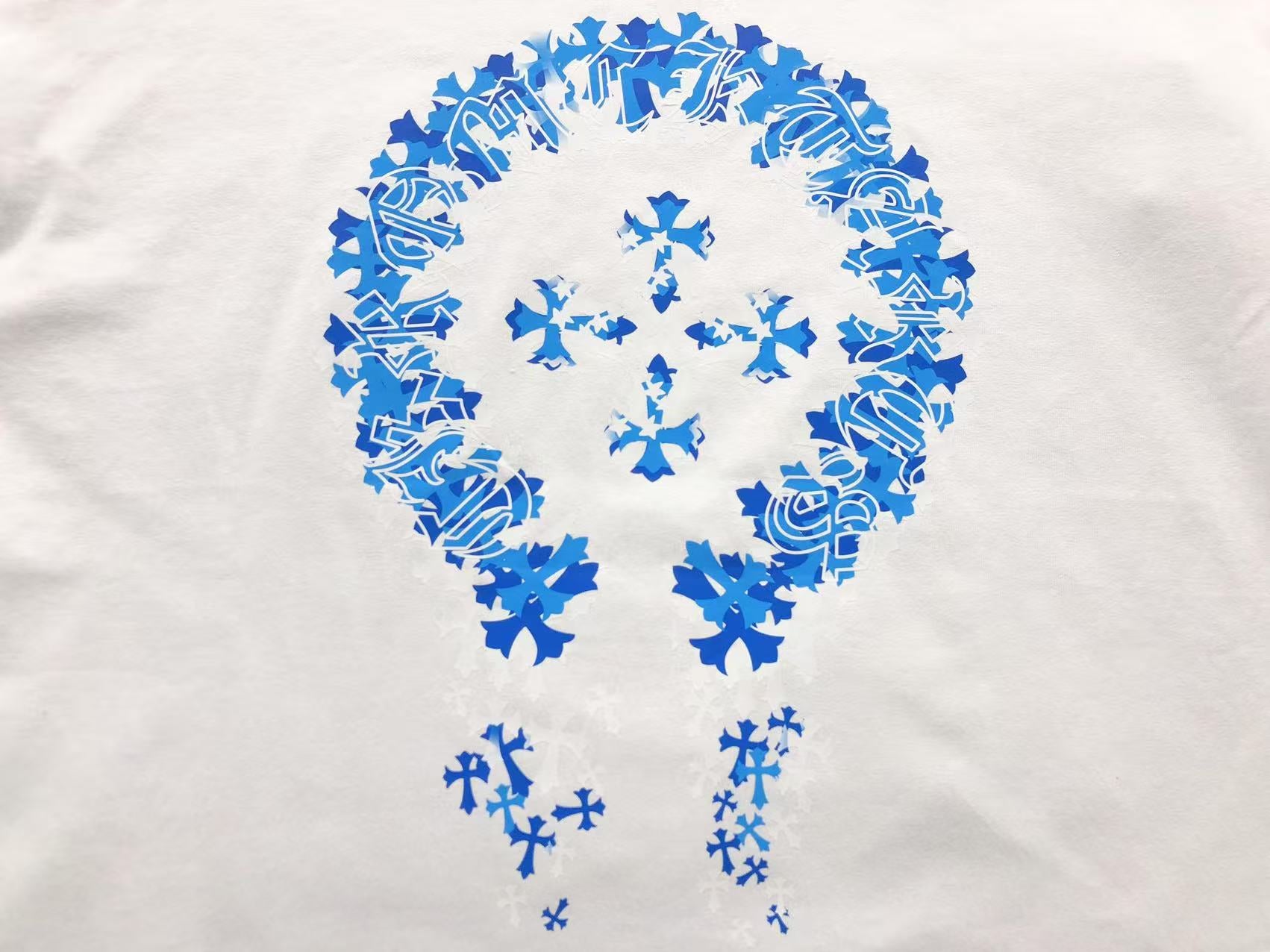Blue Stacked Crosses Horseshoe Logo T-Shirt™