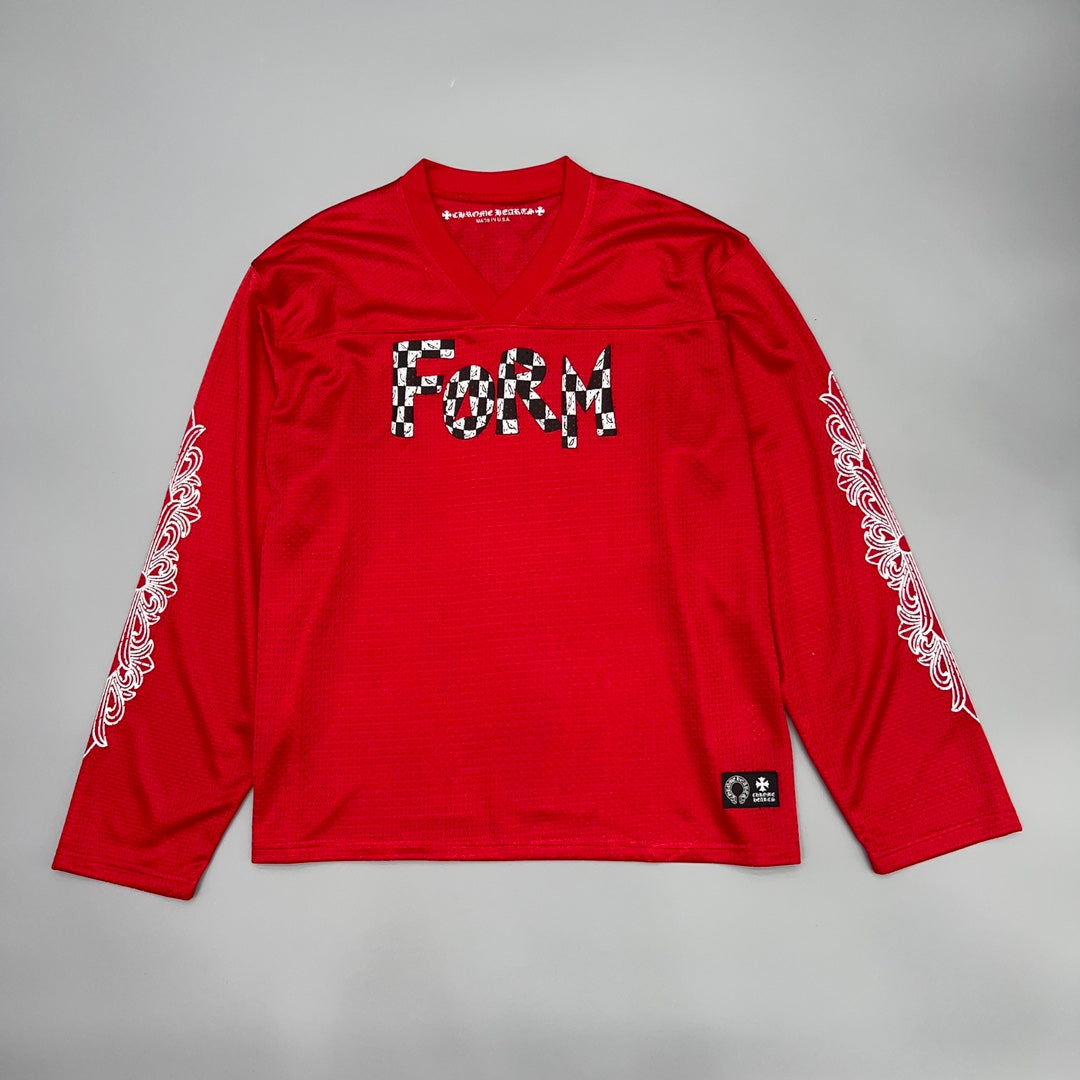 Red Mesh Longsleeve Hockey Jersey™