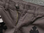 Black & White Cross Patch Brown Carpenter Pants™