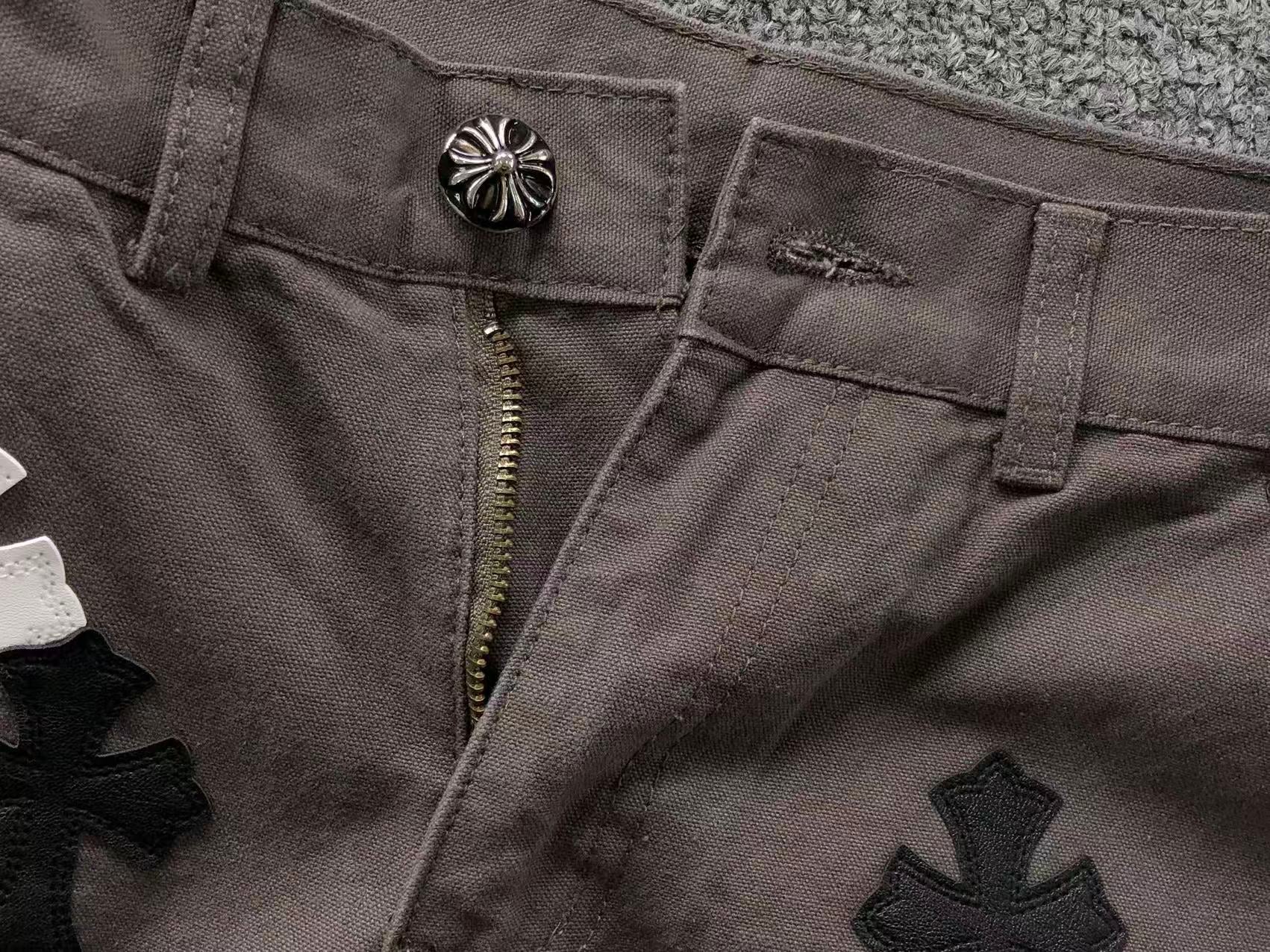 Black & White Cross Patch Brown Carpenter Pants™