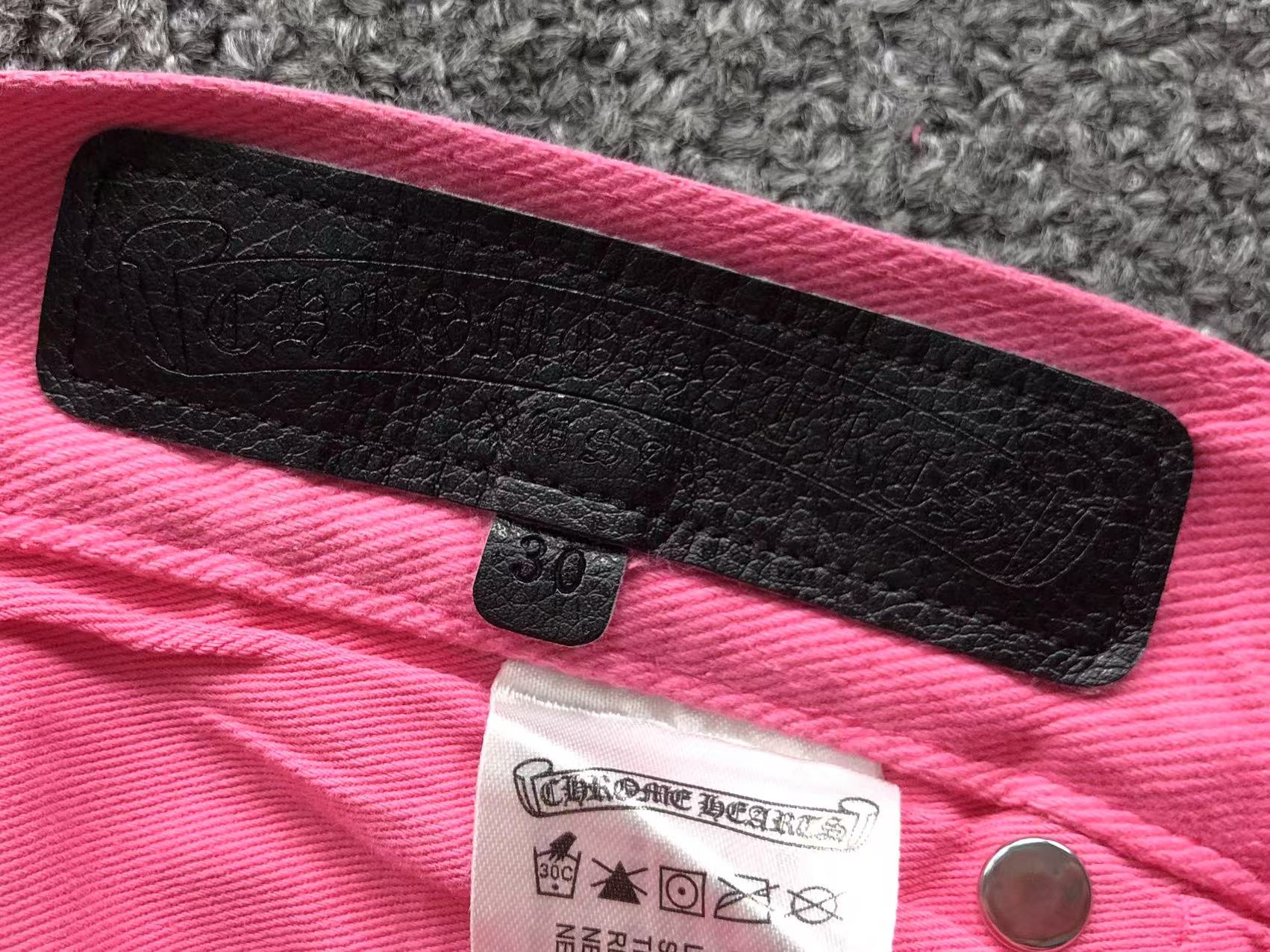 Double Pink Cross Patch Pink Denim Jeans™