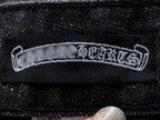 Purple & Black Cross Patch Mixed Graphic Black Denim Jeans™