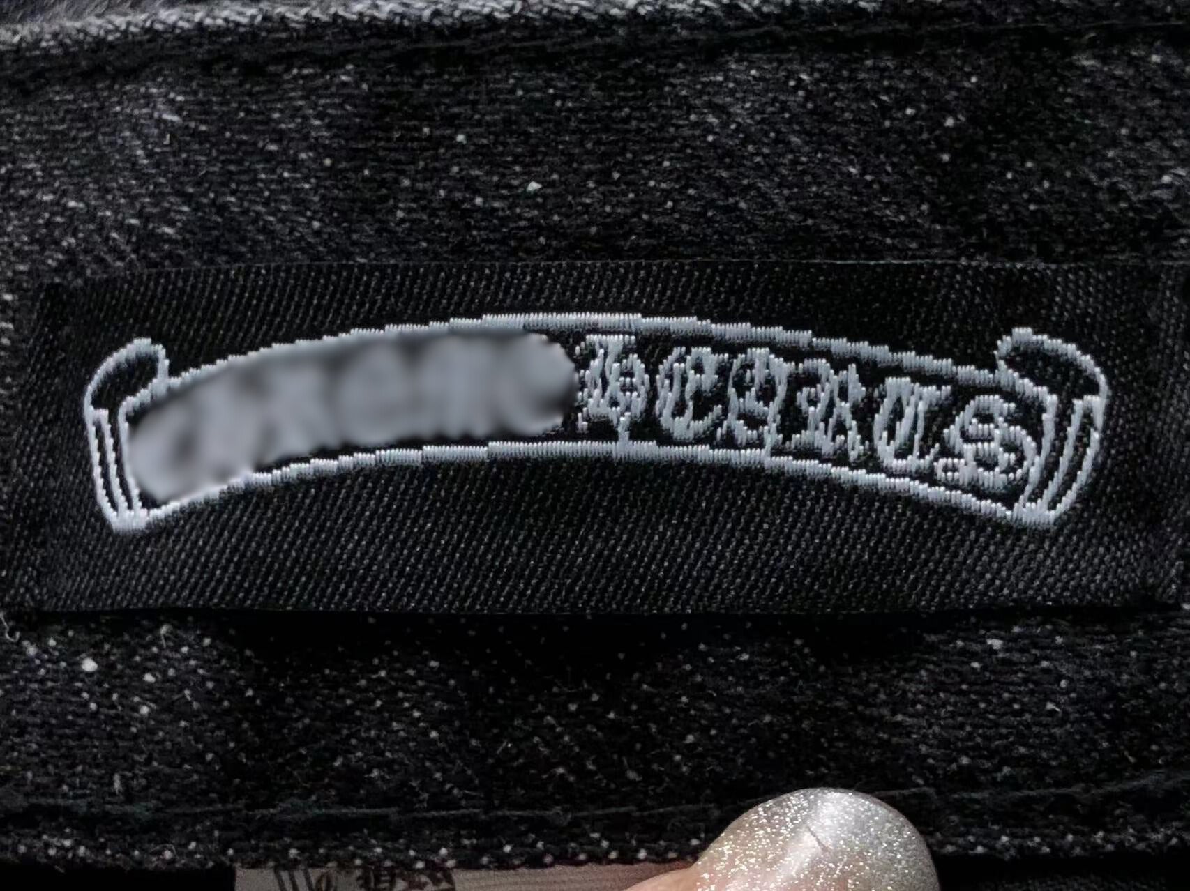 Purple & Black Cross Patch Mixed Graphic Black Denim Jeans™