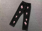 Pink Cross Patch Black Denim Jeans™
