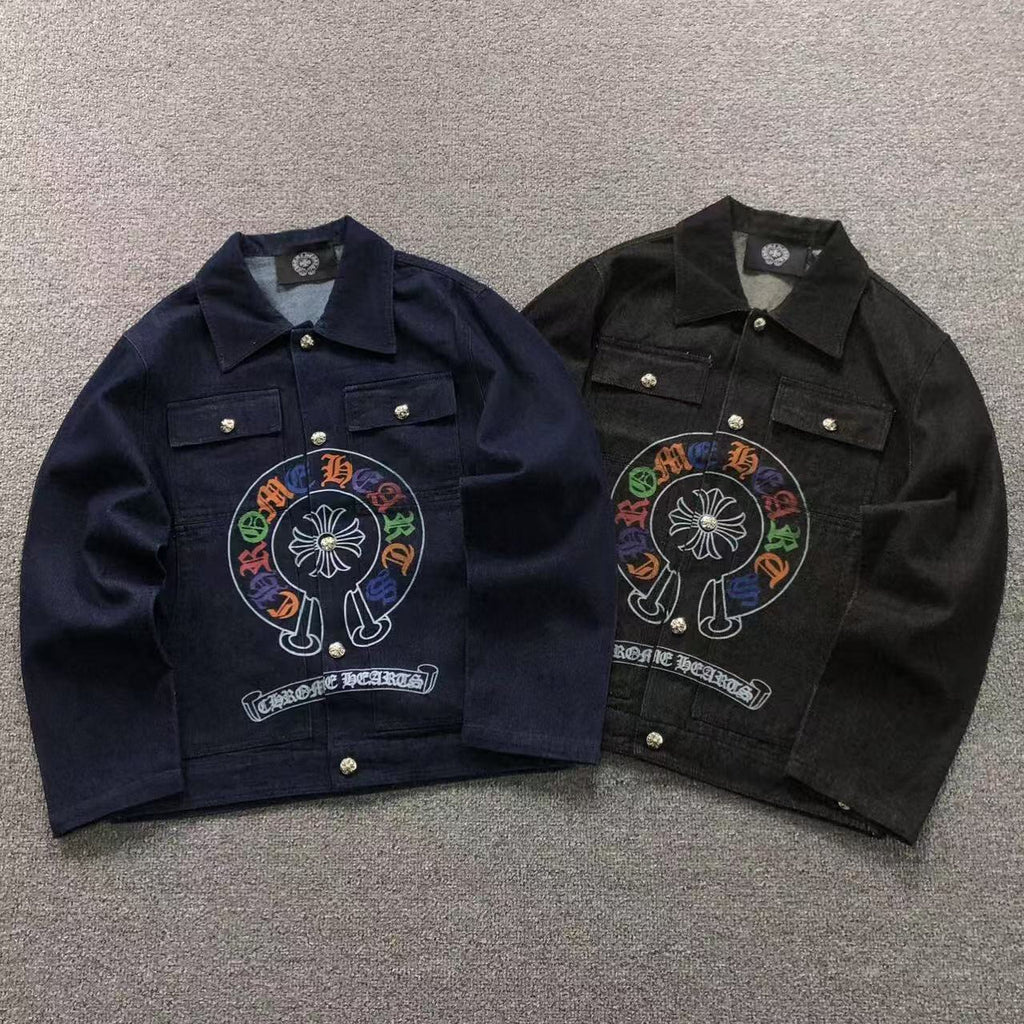 Colored Horseshoe Logo Denim Jacket™