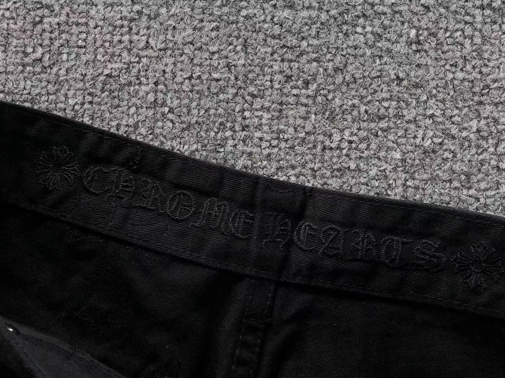 Black & Leopard Cross Patch Black Carpenter Pants™