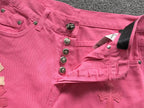 Double Pink Cross Patch Pink Denim Jeans™
