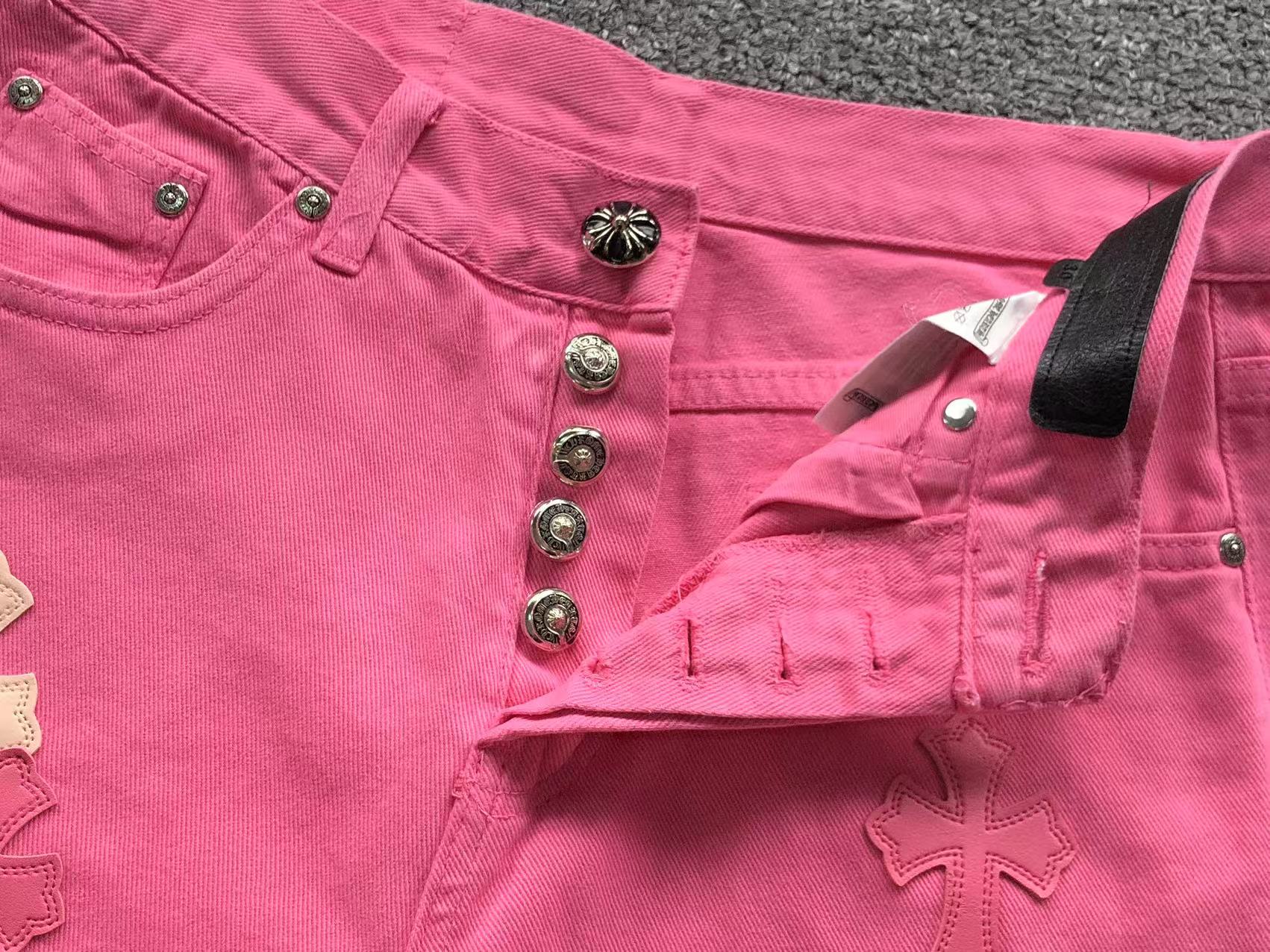 Double Pink Cross Patch Pink Denim Jeans™