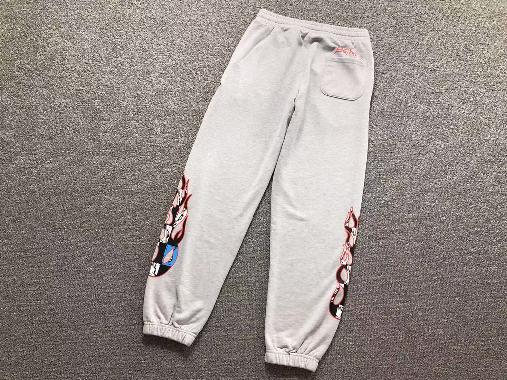 M-Boy Flames Grey Sweatpants™