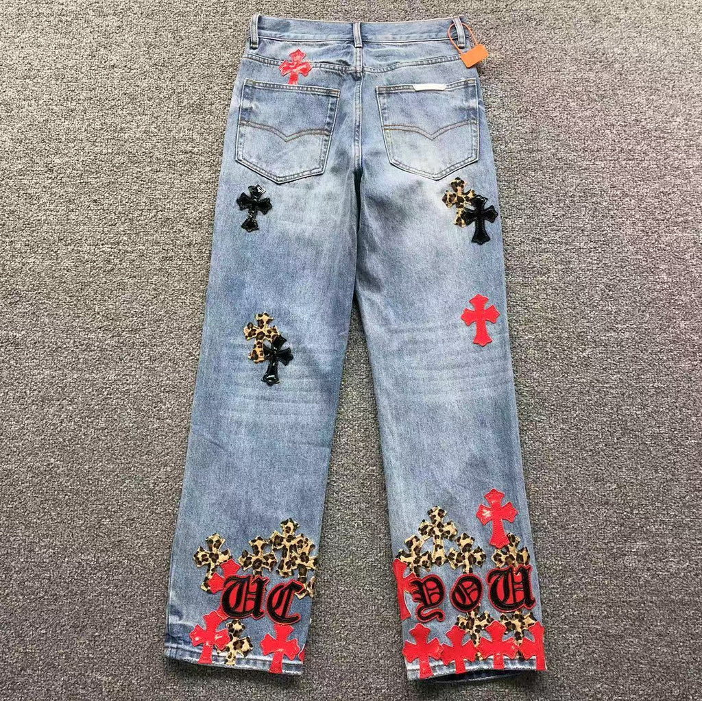 Mixed Cross Patch Denim Jeans™