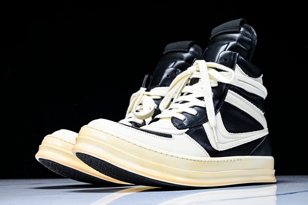 High Top Geobasket Black & White Dunk Shoes