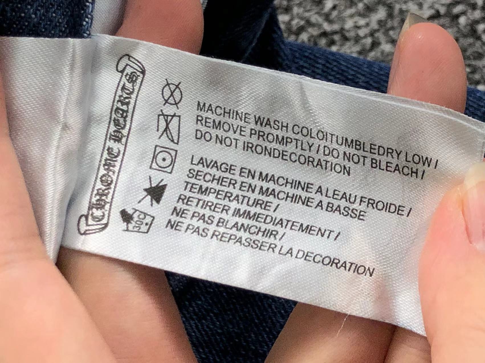 Brown Black & White Cross Patch Baggy Jeans™