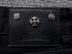 Blue & Light Blue Cross Patch Black Denim Jeans™