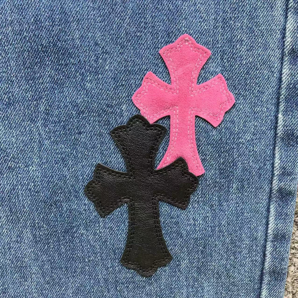 Multcolor Cross Patch Denim Jeans™