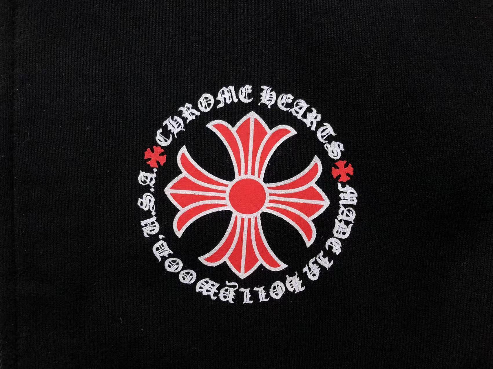 Red Cross Emblem Black Full Zip Hoodie™