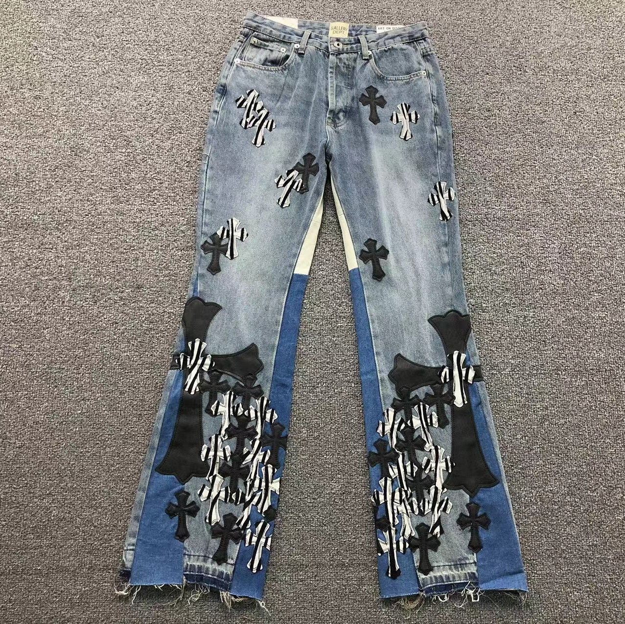 Black & Zebra Cross Patch Denim Jeans™