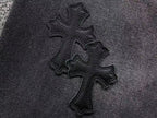 Black Leather Cross Patch Black Baggy Jeans™