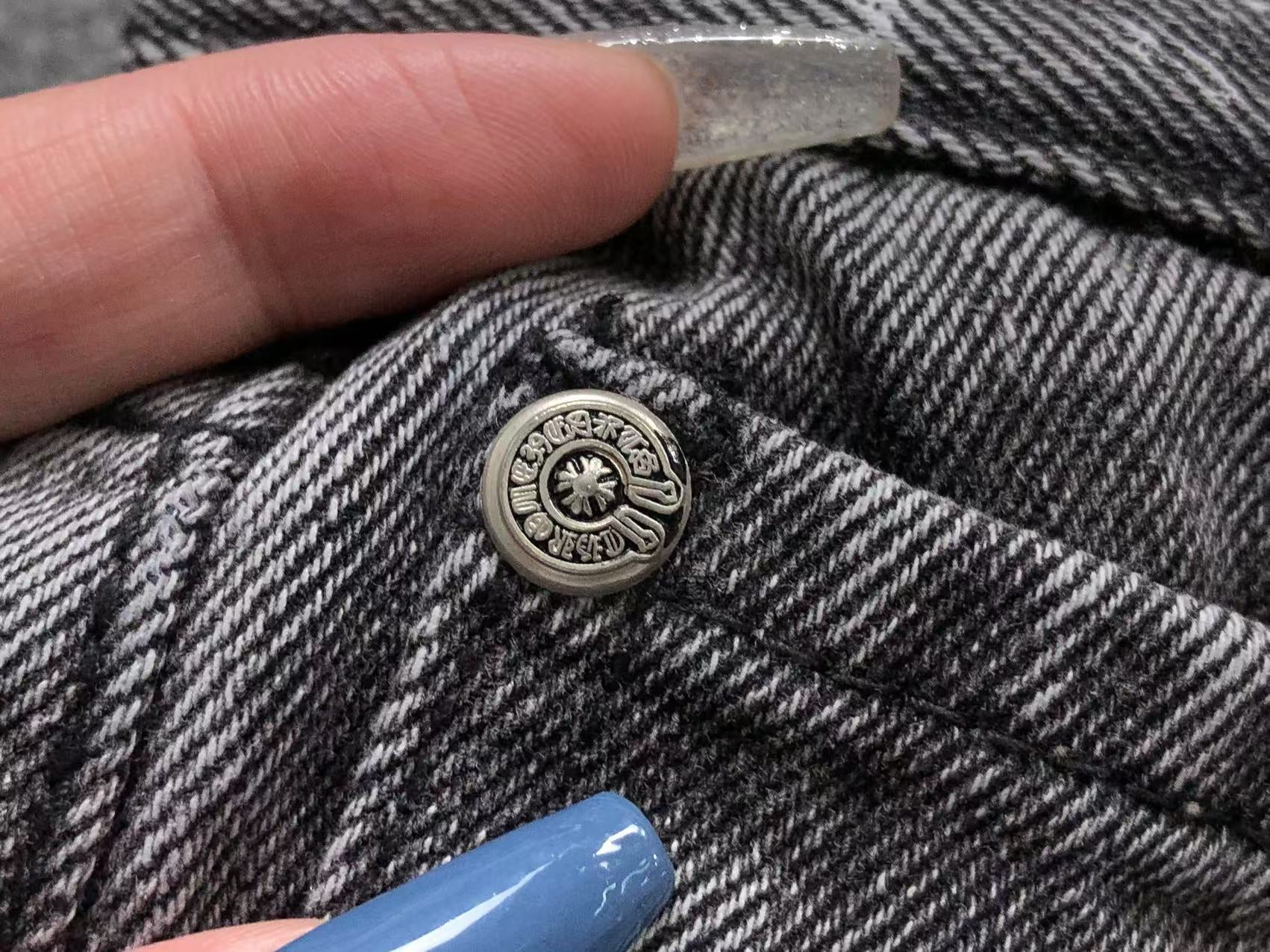 Mixed Cross Patch Grey Art Jeans™