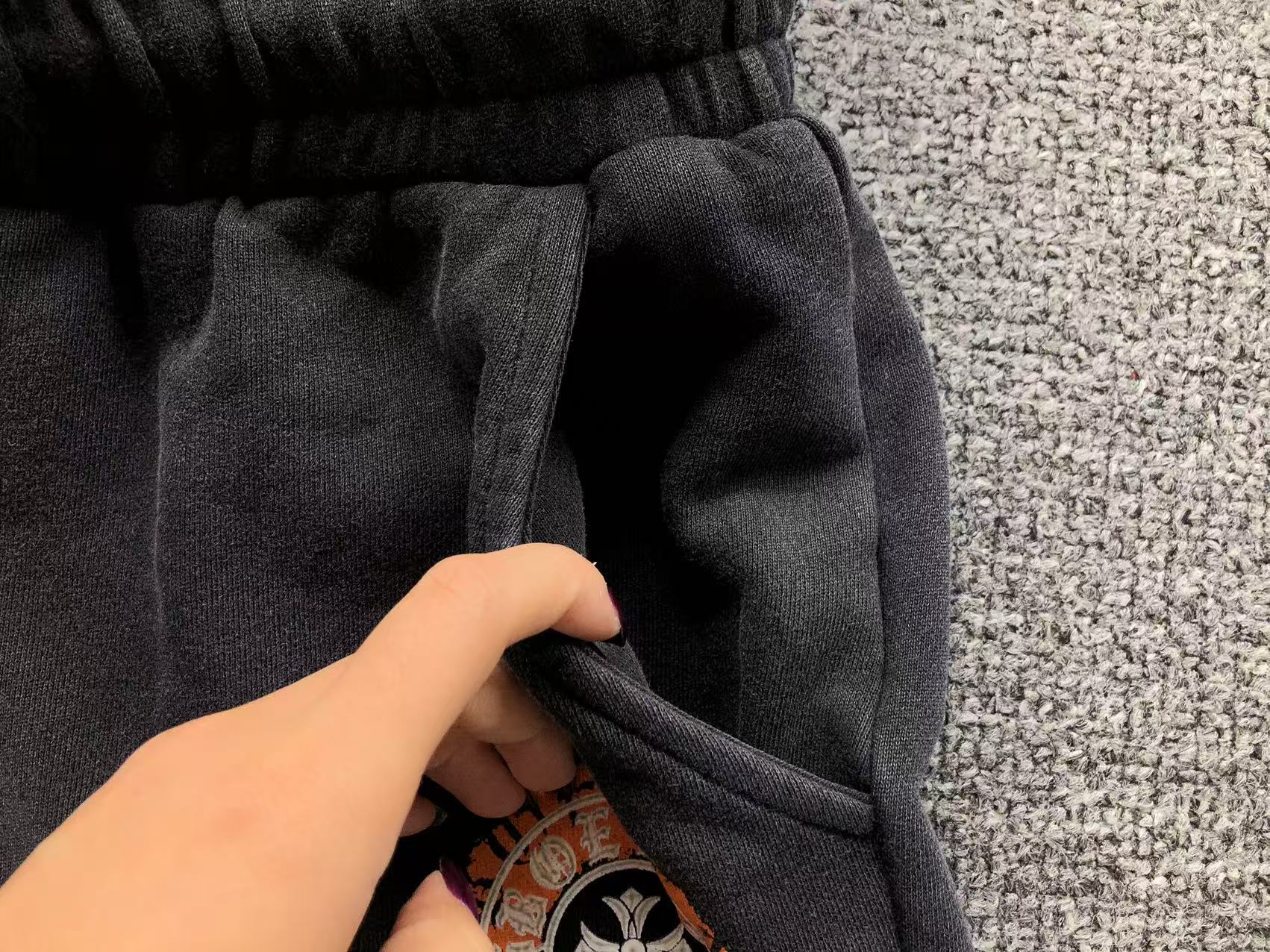 Orange Horse Shoe Logo Faded Black Sweatshorts™