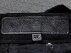 Blue & Leopard Cross Patch Black Carpenter Pants™