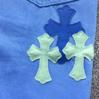 Blue & Light Blue Cross Patch Light Blue Jeans™