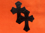 Black Cross Patch Orange Denim Jeans™