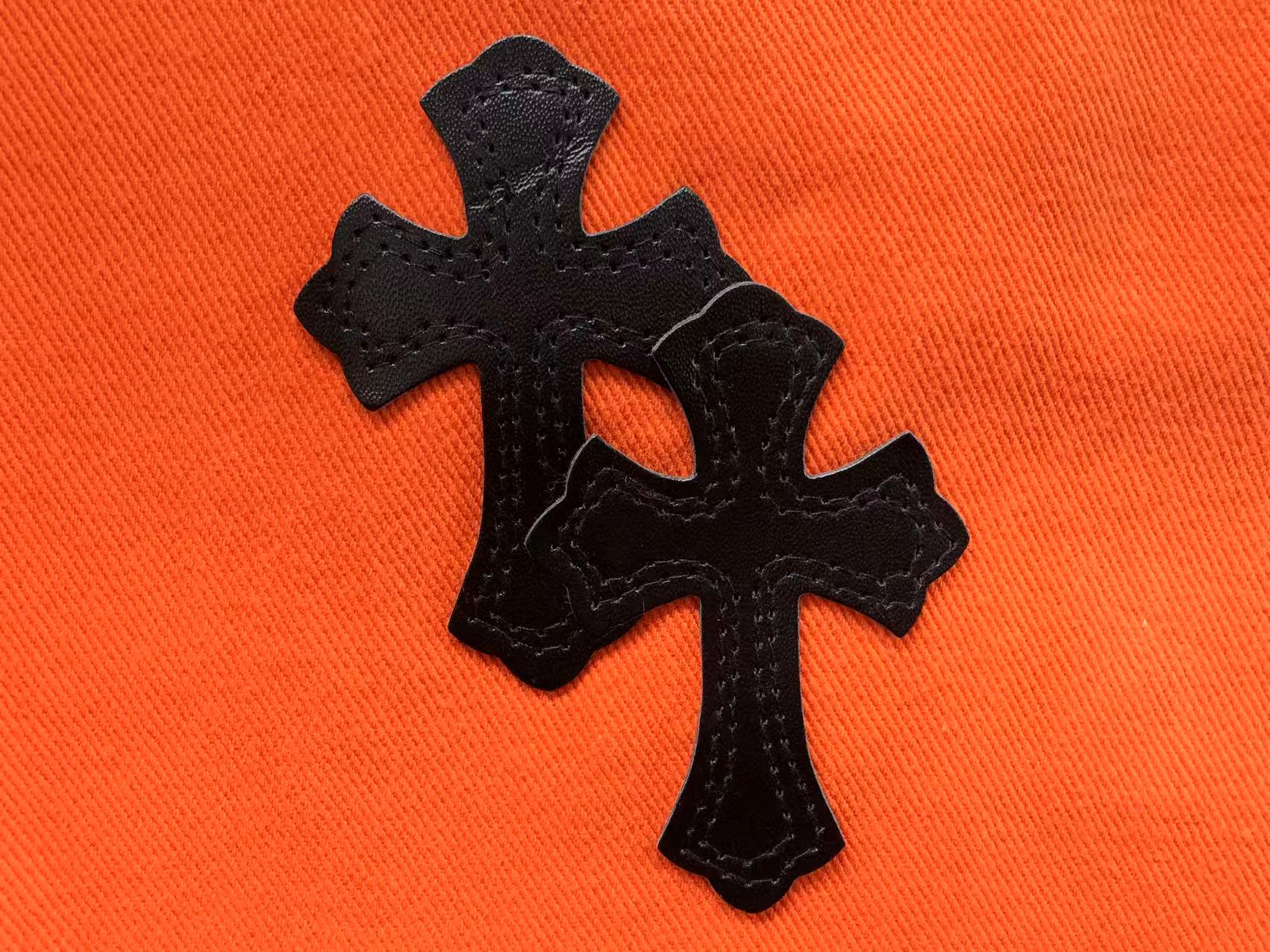 Black Cross Patch Orange Denim Jeans™