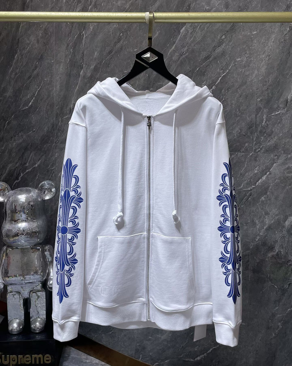 R-ing Stones Hoodie White Blue™