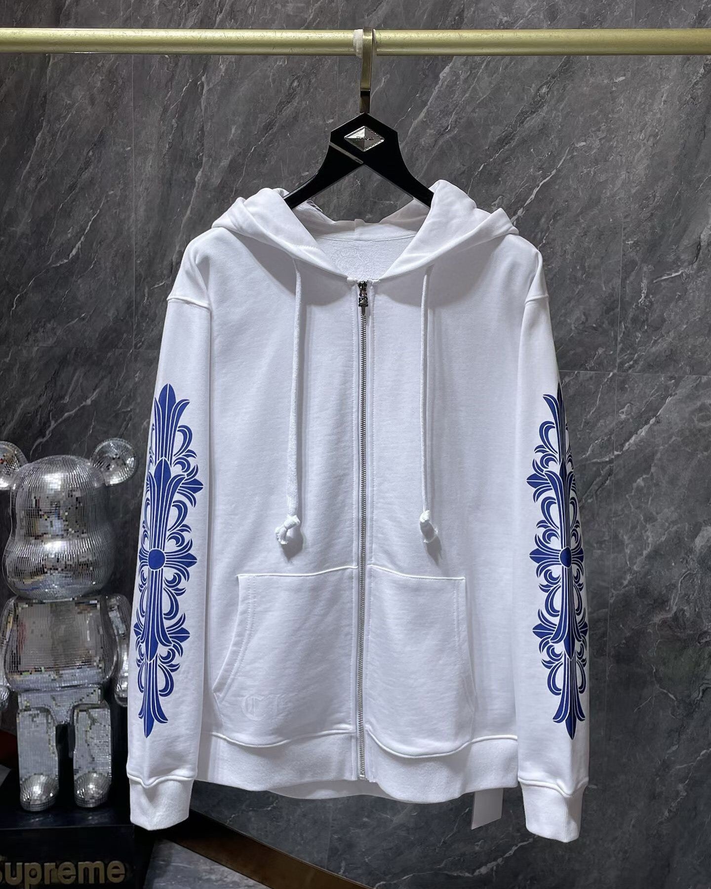 R-ing Stones Hoodie White Blue™