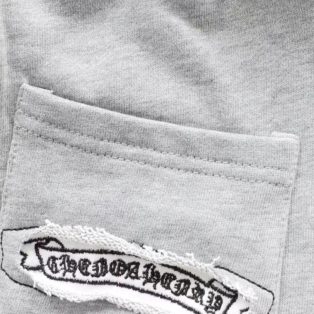 Torn Fabric Cross Grey Sweatshorts™