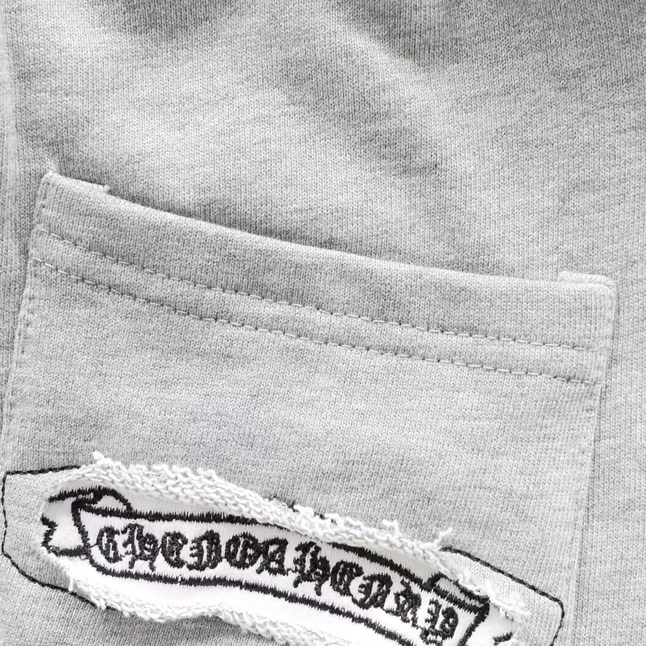 Torn Fabric Cross Grey Sweatshorts™