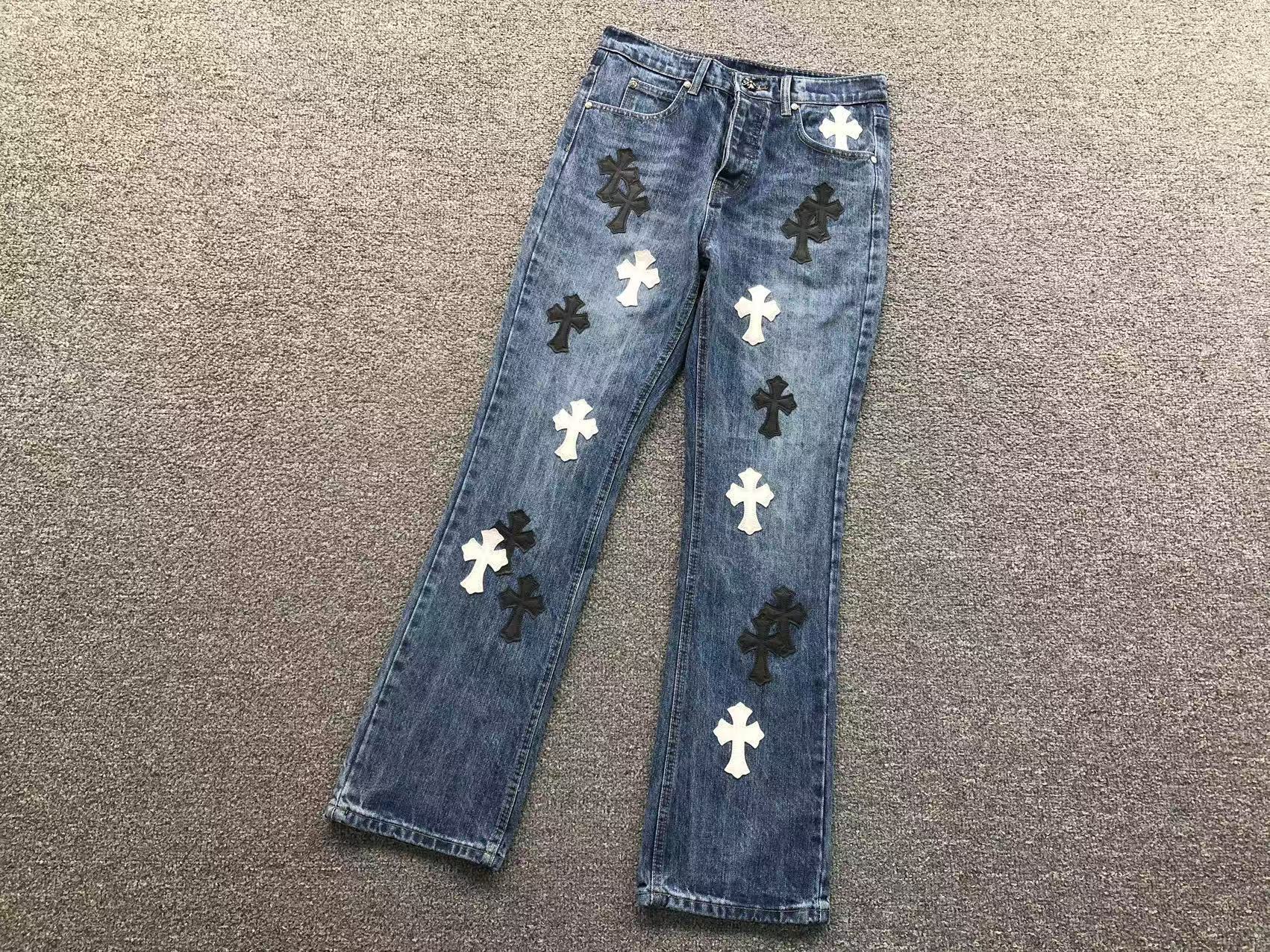 Black & White Cross Patch Denim Jeans™