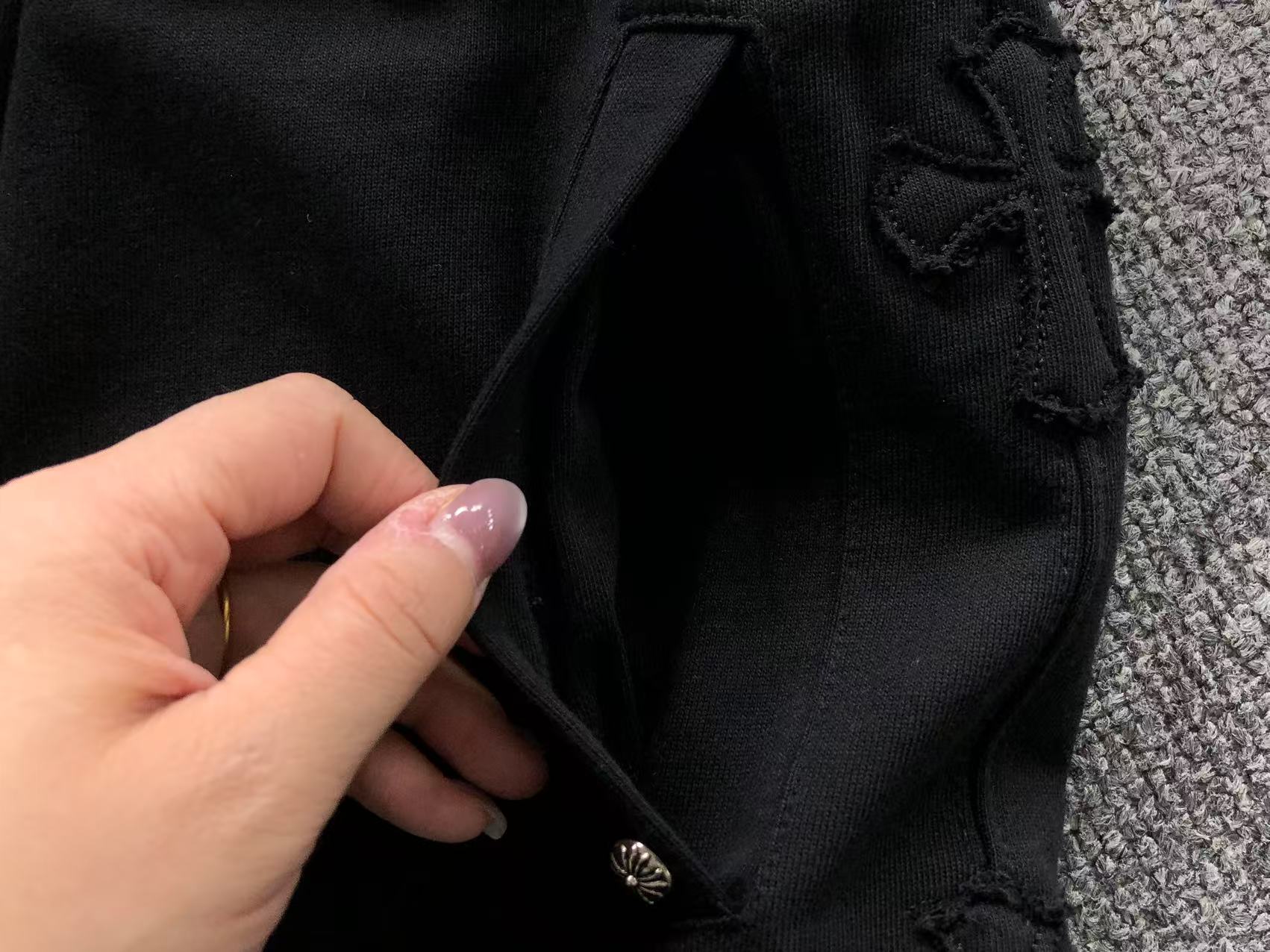 Black Cross Baggy Black Sweatpants™