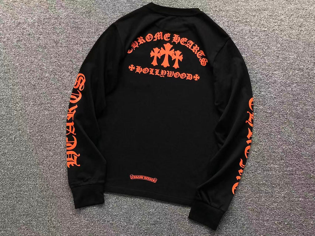 Hollywood Orange Triple Cross White/Black Long Sleeve™