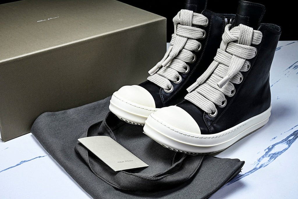 Jumbo Laced High "Black Milk Leather"