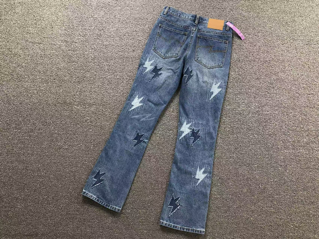Lightning Bolt Patch Denim Jeans™
