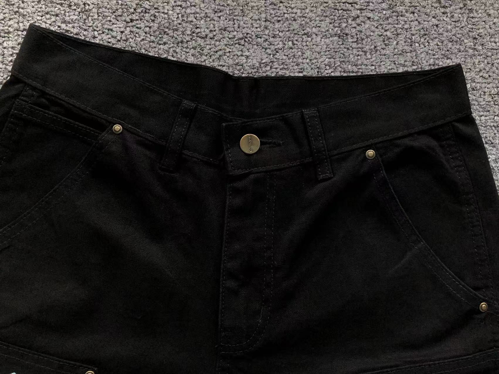 Blue & White Cross Patch Black Zipper Jeans™