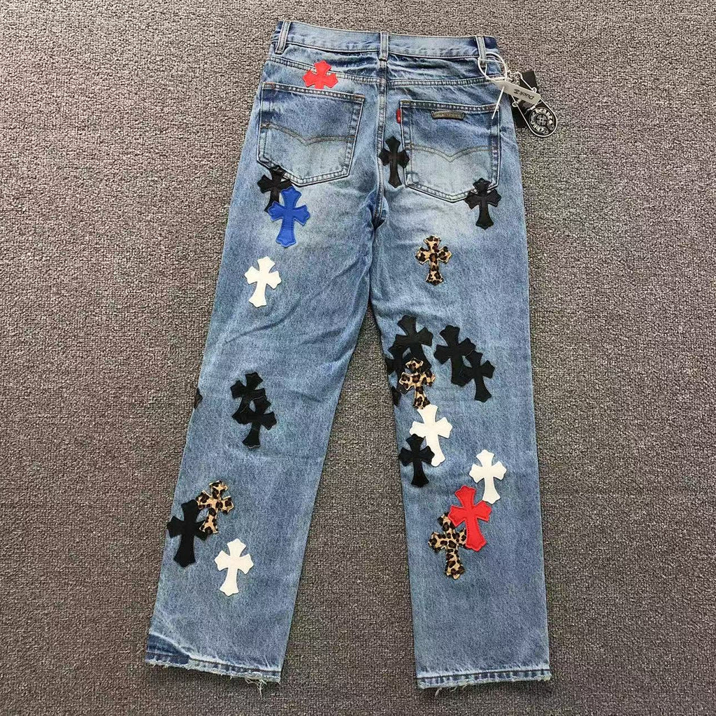 Mixed Cross Patch Denim Jeans™