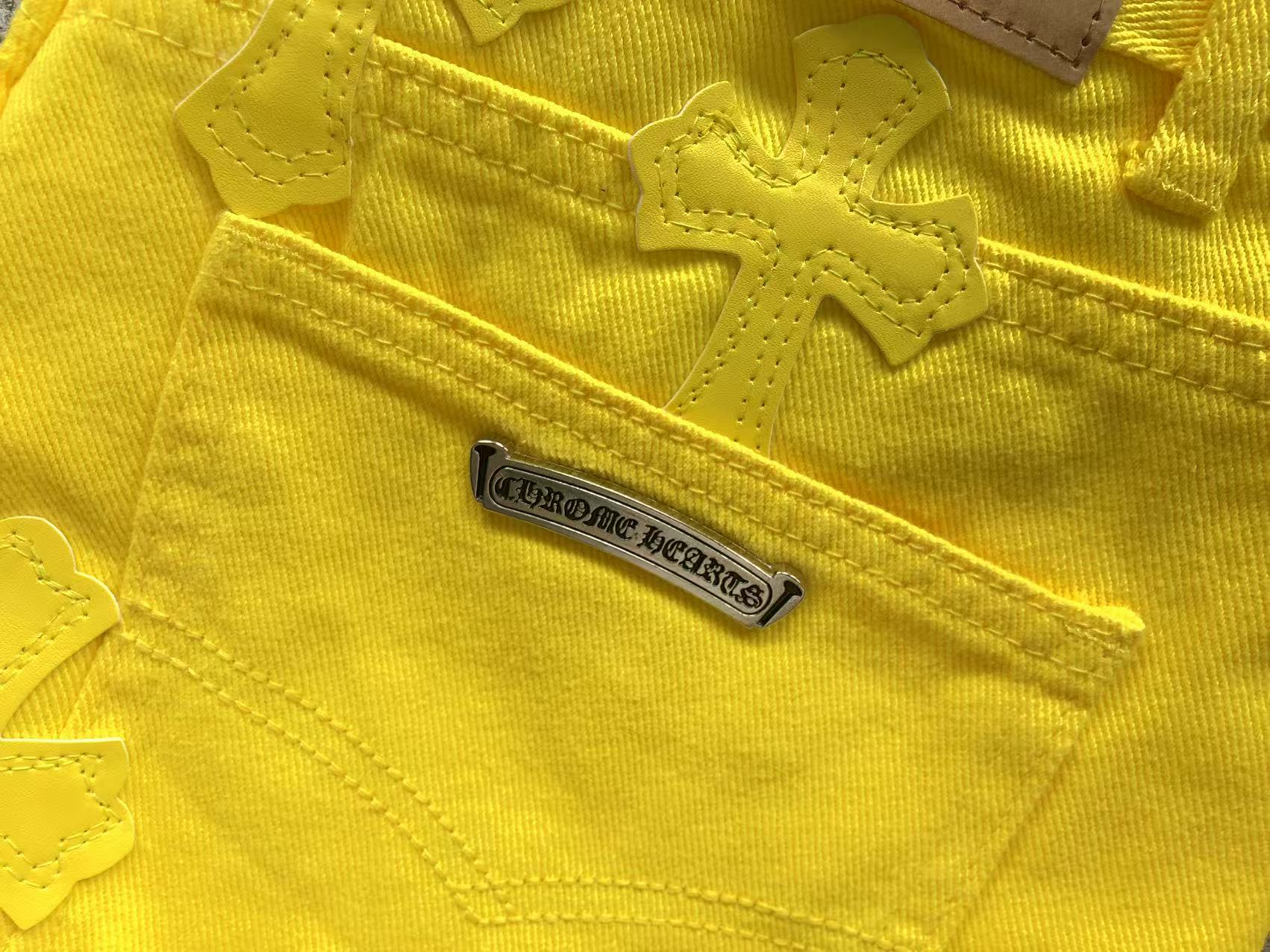Yellow Cross Patch Yellow Denim Jeans™