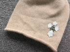 Leather & Metallic Cross Knit Beanie™