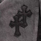 Black Cross Patch Two-Tone Grey Jeans™