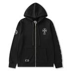 Big Cross Logo Black Full Zip Hoodie™