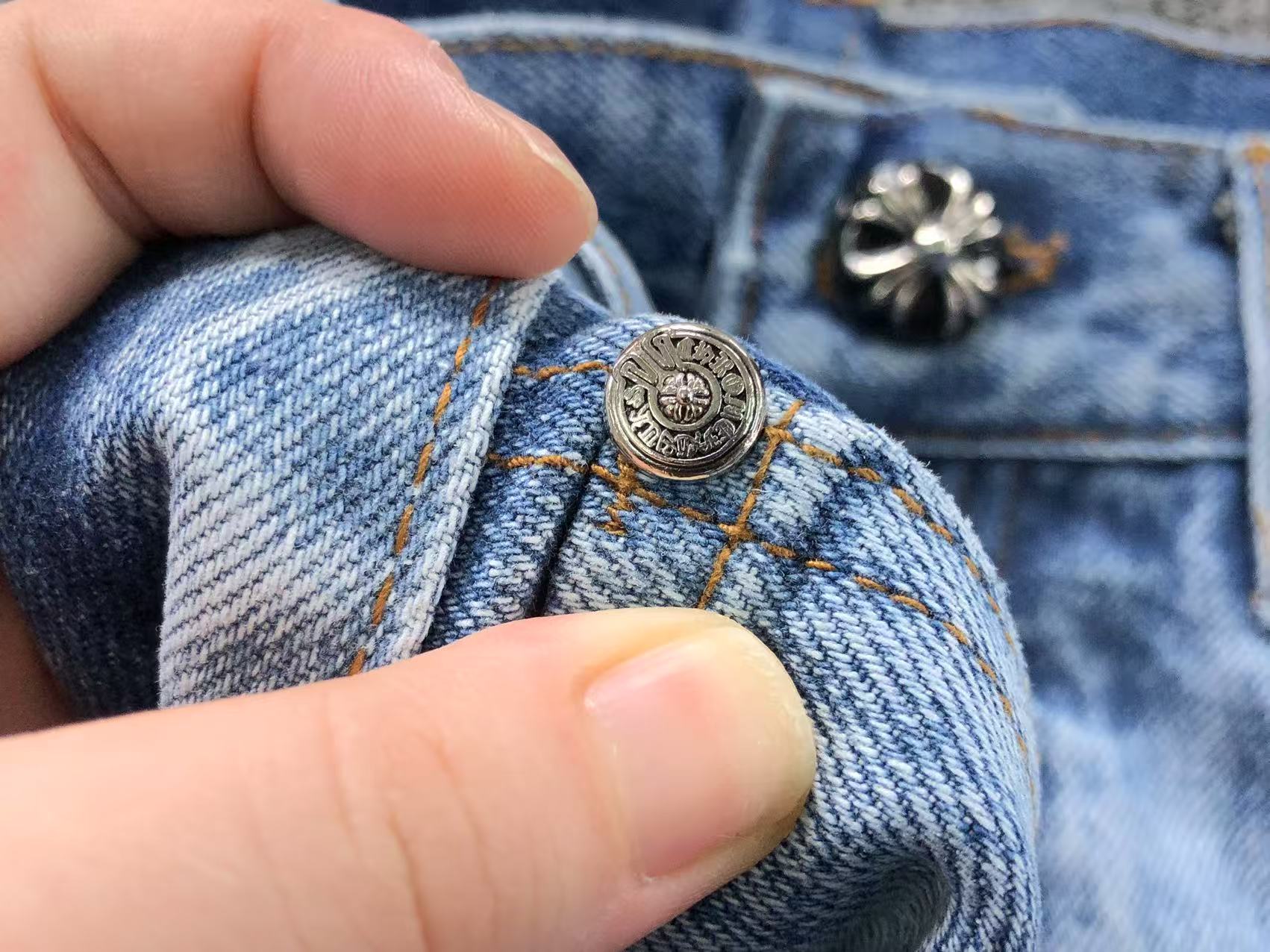 Black White & Blue Cross Patch Denim Jeans™