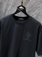 Black Embroidered Horseshoe Cross T-Shirt™
