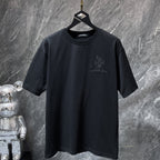 Black Embroidered Horseshoe Cross T-Shirt™