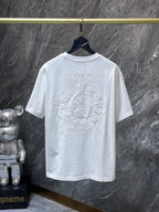 White Embroidered Horseshoe Cross T-Shirt™