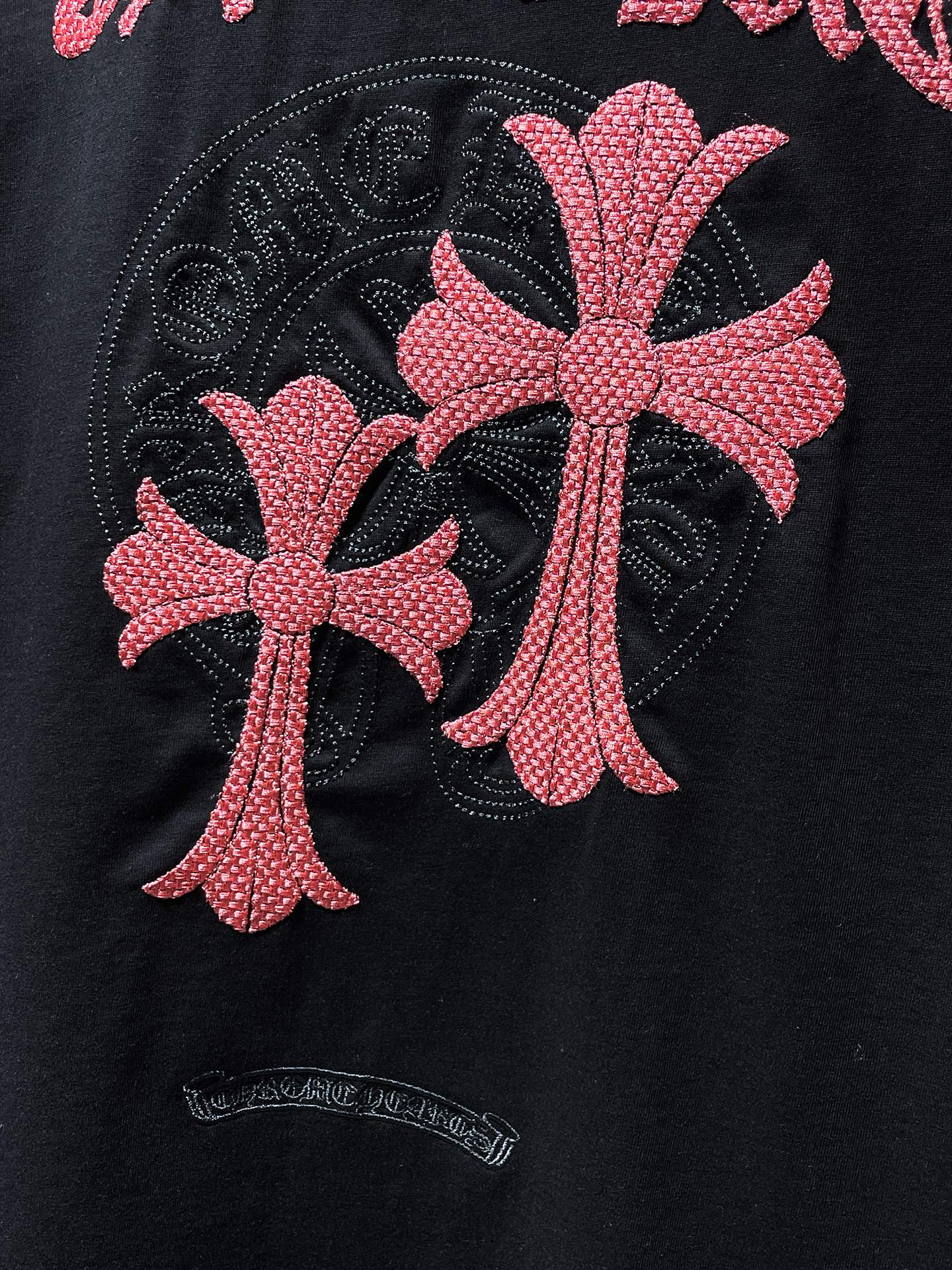 Pink Double Cross Logo Black T-Shirt™