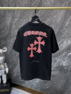 Pink Double Cross Logo Black T-Shirt™