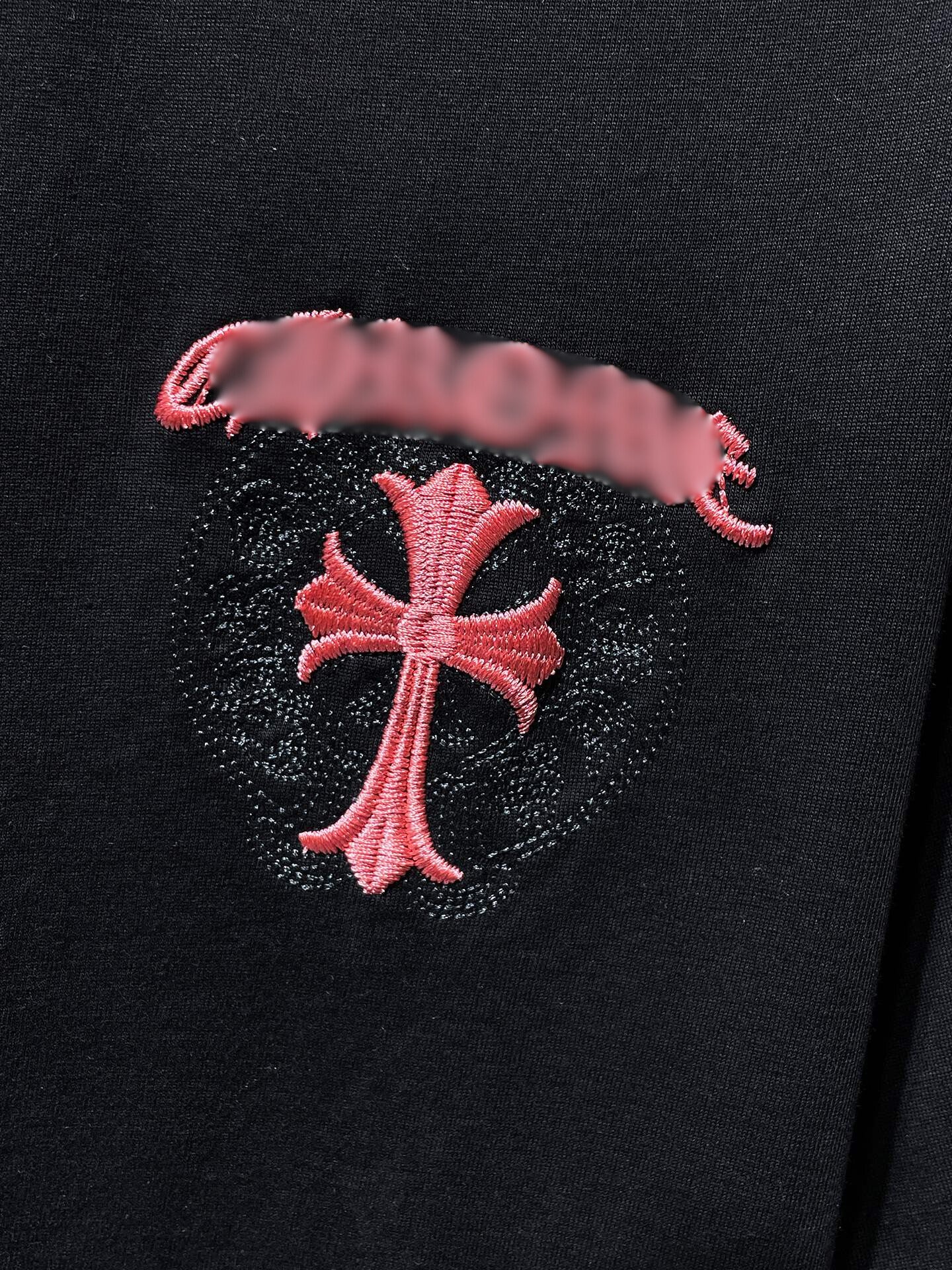 Pink Double Cross Logo Black T-Shirt™